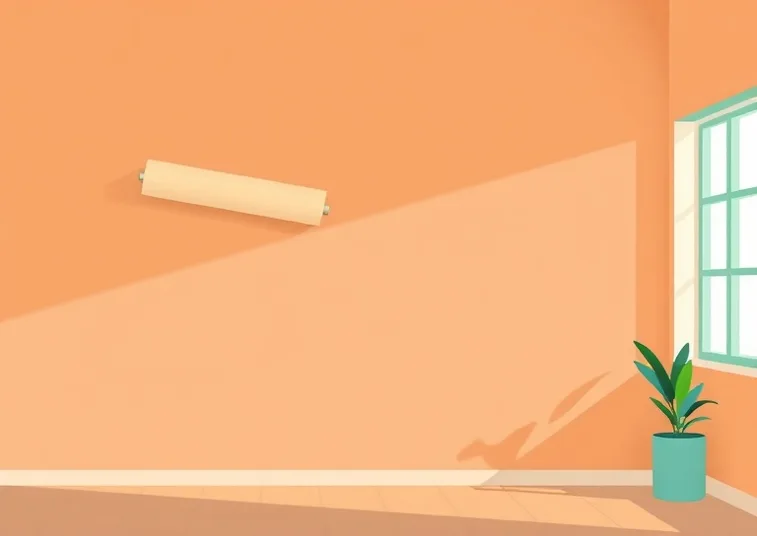Pose de papier peint, rouleau et brosse à maroufler